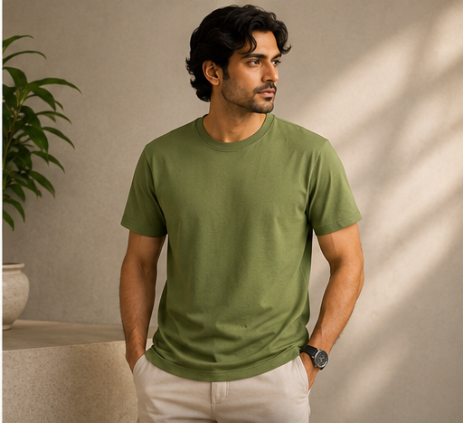 GRAPHITE OLIVE TEE Main image