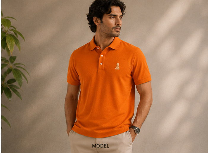 Damier Orange Polo Main image