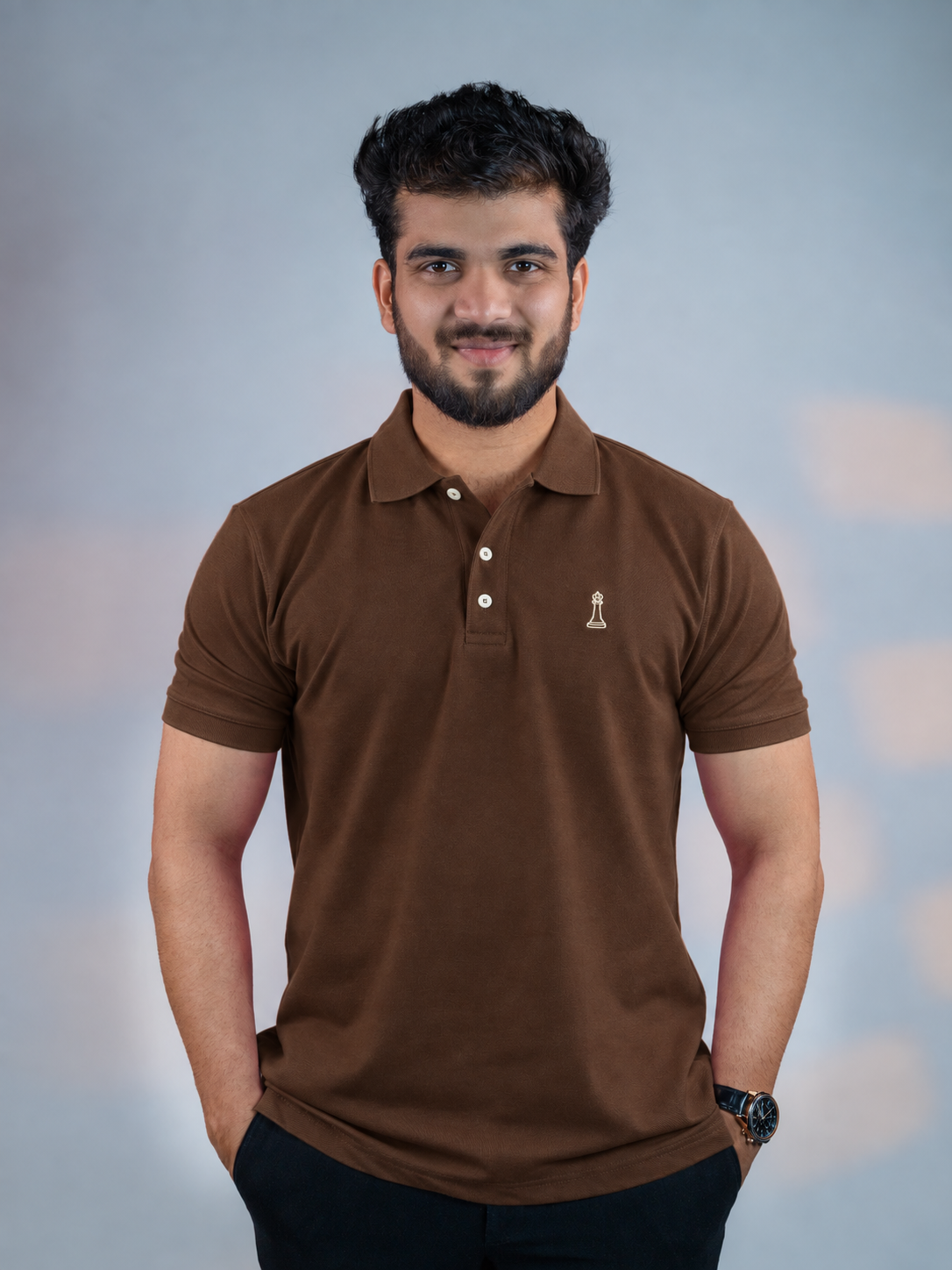 Opening Theory Tan - Brown Polo Secondary image
