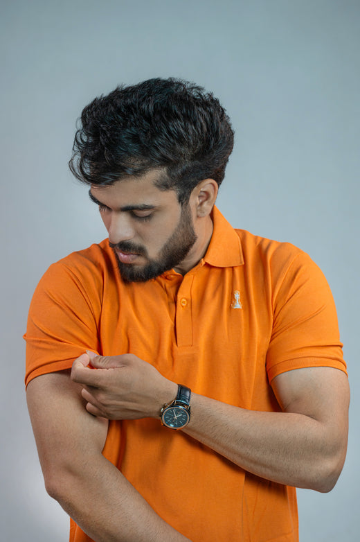 Damier Orange Polo